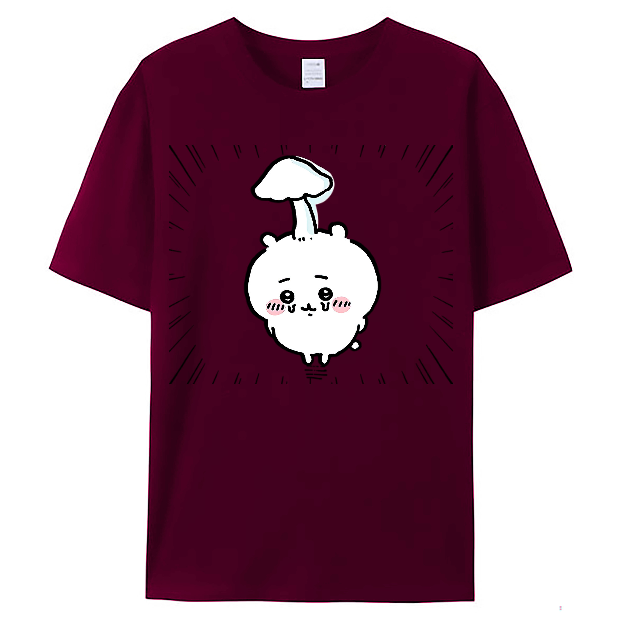 （画像用） ちいかわ ちいかわ Chii-kawa chiikawa レディースカジュアルプリントTシャツ（綿100％）